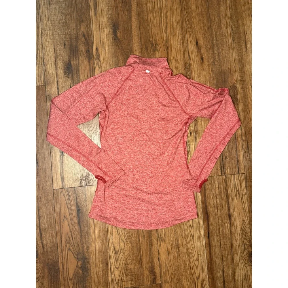 Nike Dri-FIT Womens Red Heathered Quarter Zip Pullover Governor's Academy XS